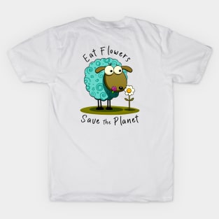 Funny Sheep Eats Flowers T-Shirt